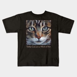 Tabby Cats are a Work of Art Kids T-Shirt